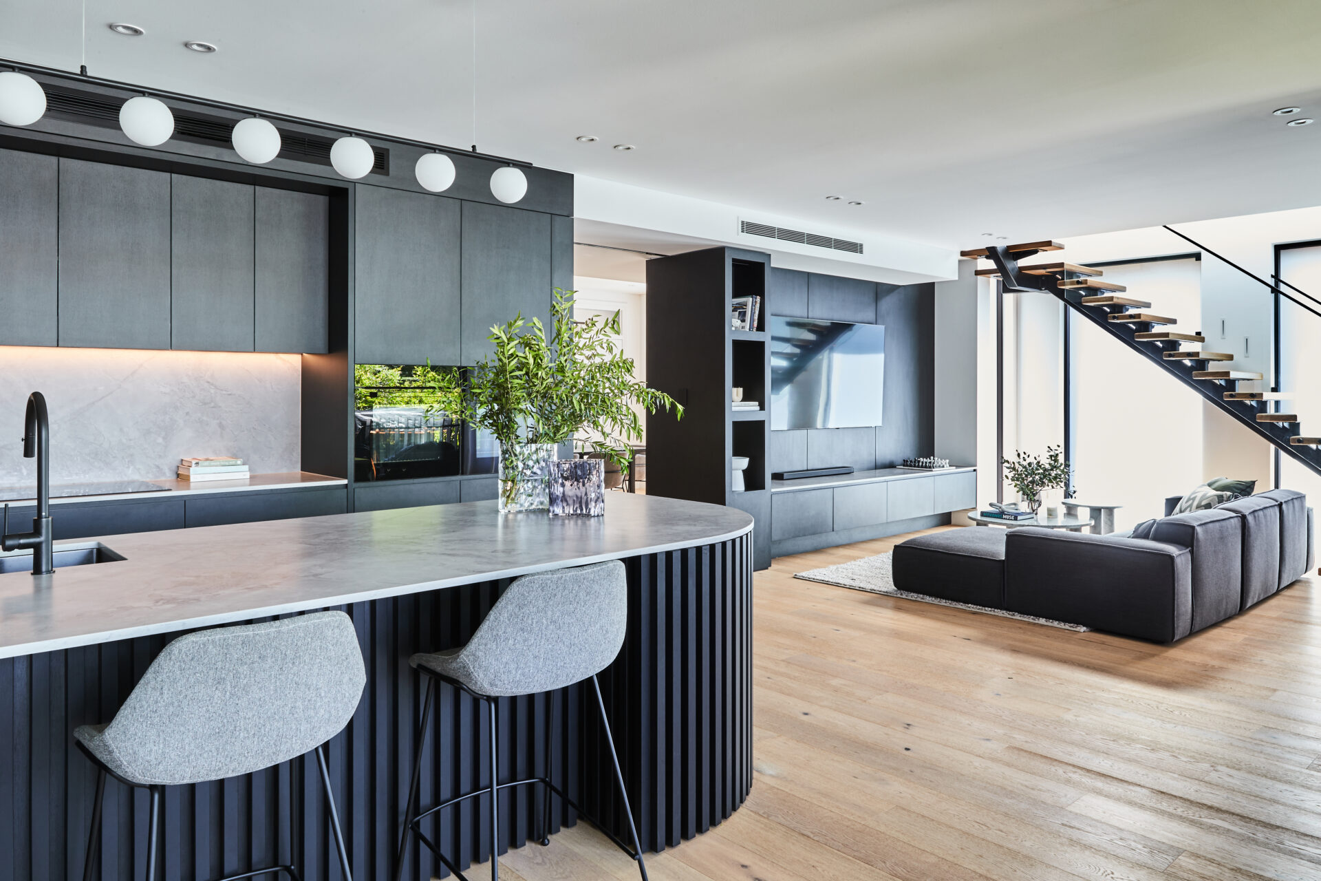 Kitchen and Living Room